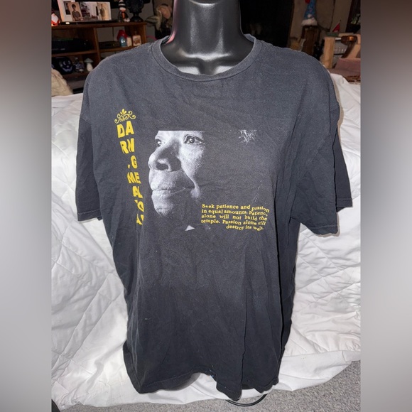 Fashion Nova Tops - Fashion Nova Maya Angelou Washed Tee - Black Wash